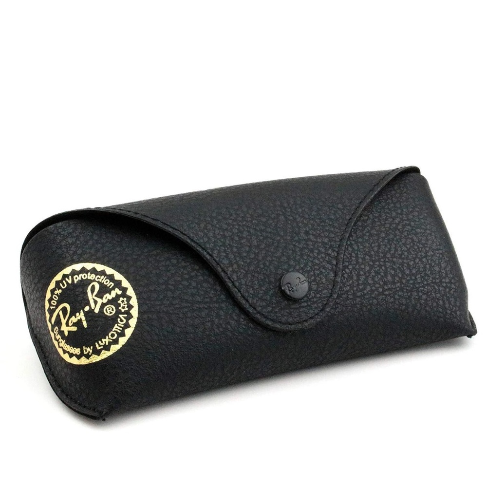 Ray Ban by Luxottica Textured Black Leather Travel Eye Glasses Sunglasses Case